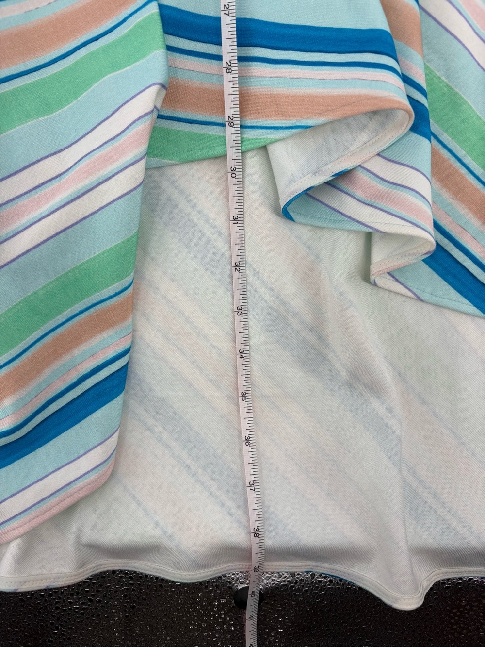 Peter Pilotto Jersey Wrap Effect Skirt Pastel Green Blue Asymmetric Size 6 - Picture 14 of 16